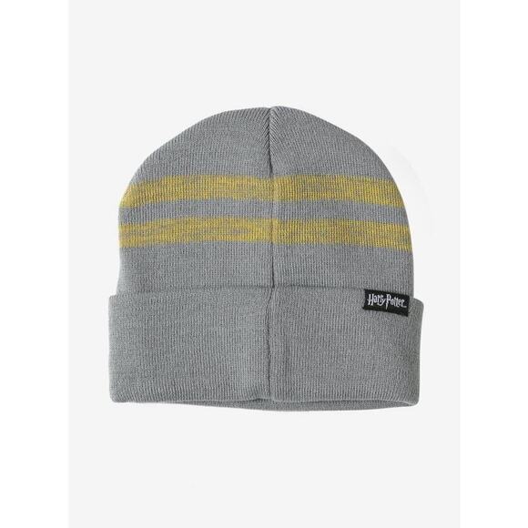 HARRY POTTER Beanie Hufflepuff Varsity Watchman Hat Stripes Unisex Wizard - Picture 2 of 7